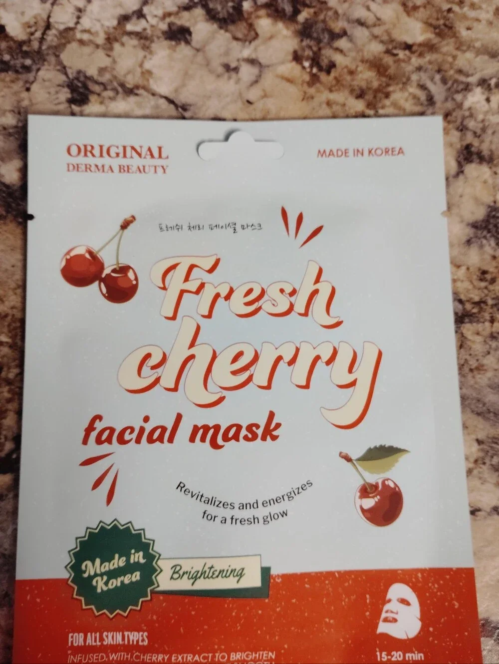 Derma beauty fresh cherry facial mask original derma beauty made in Korea